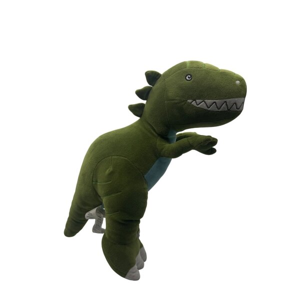 Your Zone Plush Dinosaur Toy Green Blue 19in Polyester Kids Stuffed Animal Walma - Picture 4 of 7